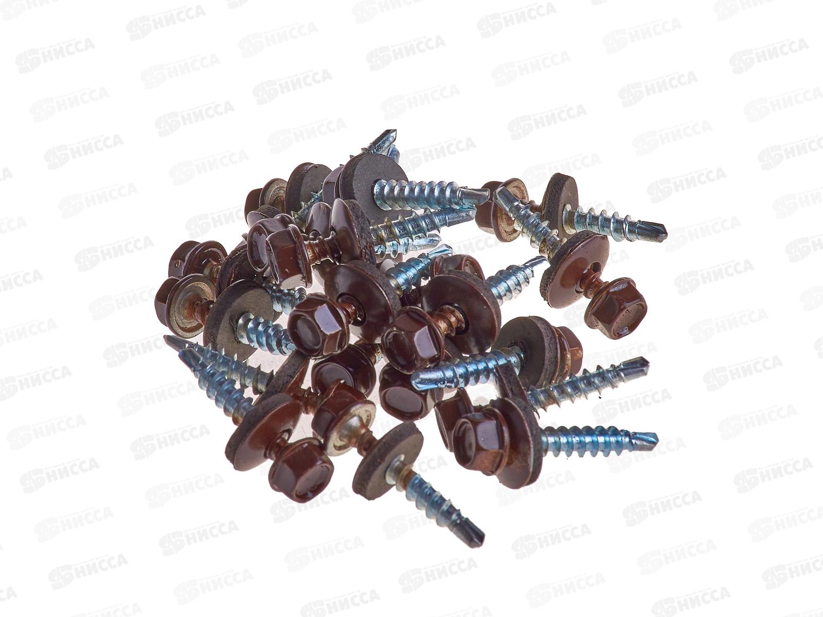 Саморез кровельный RAL8017 4,8*29 (250шт) Шоколадно-коричневый, Zitar  *16