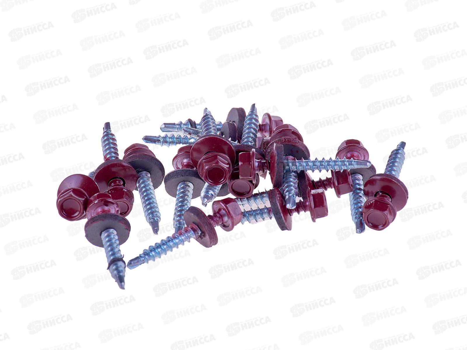 Саморез кровельный RAL3005 4,8*35 (200шт) Винно-красный, Zitar  *16