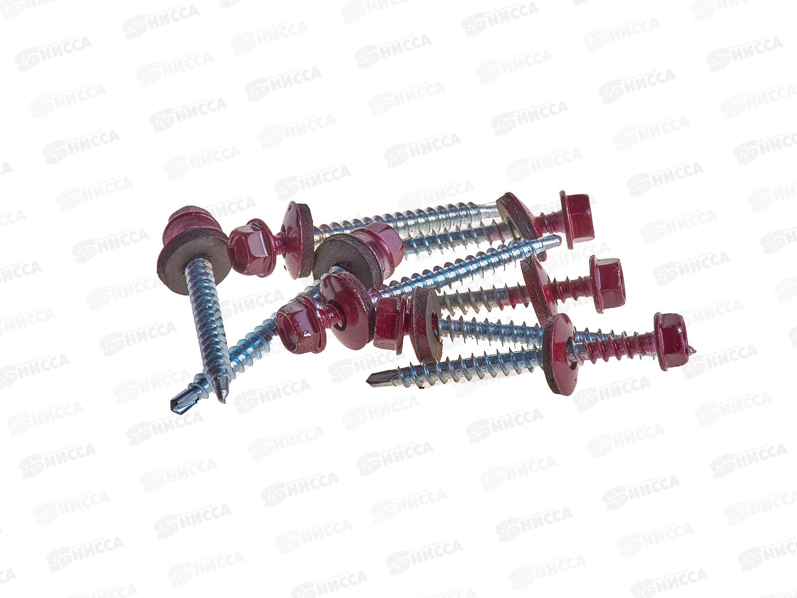 Саморез кровельный RAL3005 4,8*50 (150шт) Винно-красный, Zitar   *16