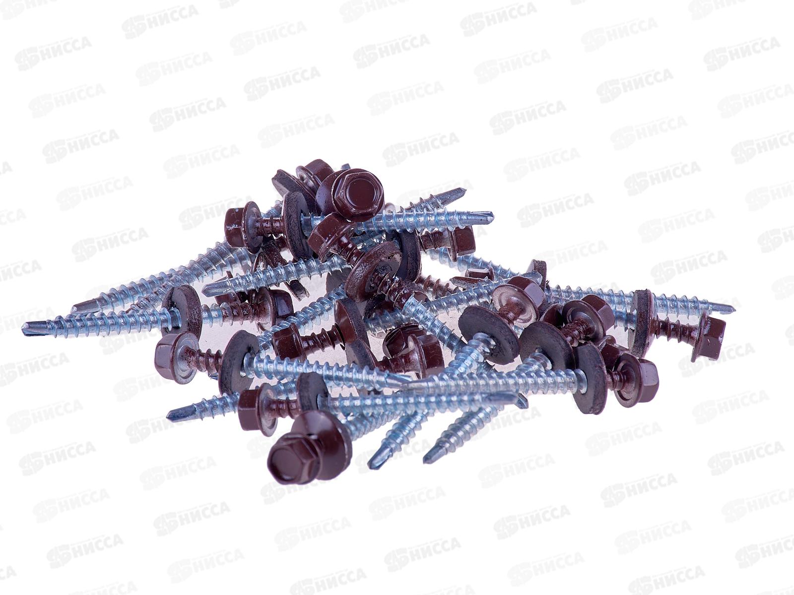 Саморез кровельный RAL8017 4,8*50 (150шт) Шоколадно-коричневый, Zitar  *16