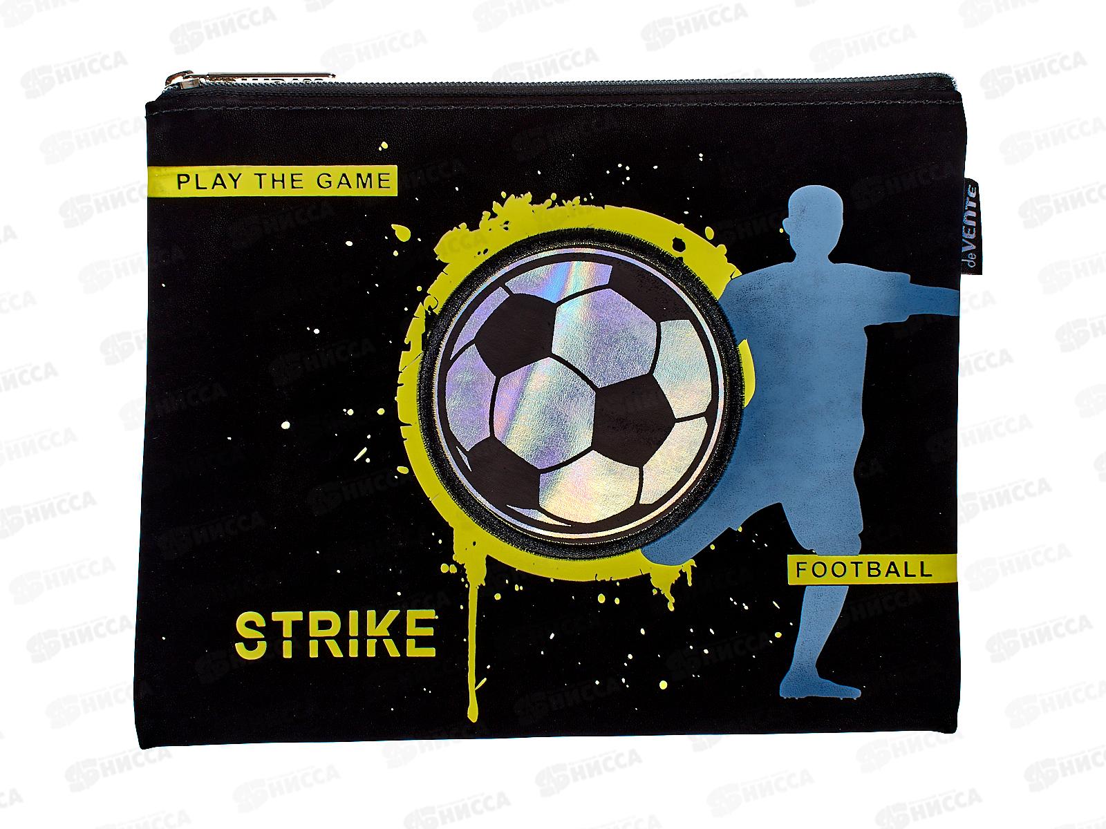 Папка  для тетрадей deVente Strike А5 на молнии, гологафия. искусственная кожа. 8056361