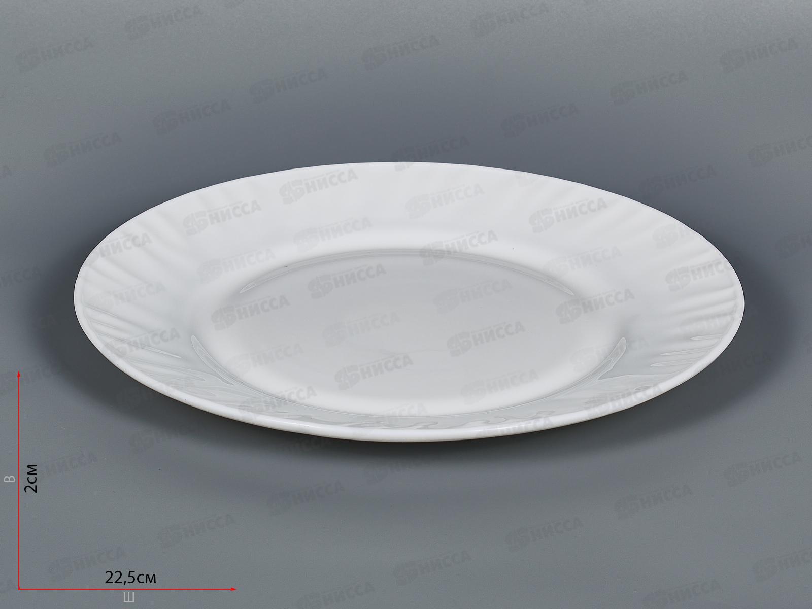 Тарелка мелкая гладкий край 22см Белье 1039074