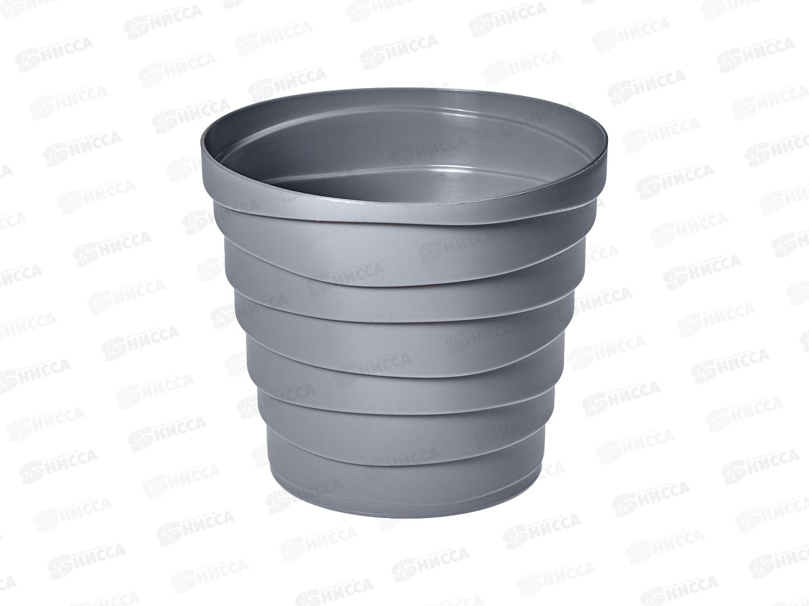 Кашпо &quotБархан&quot 0,9л Серый жемчуг КШ-4333 *30