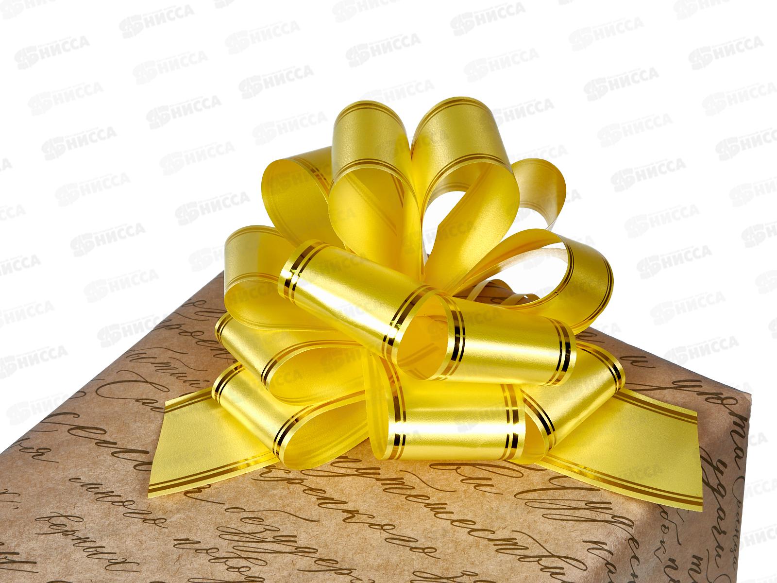 Бант-шар MI Золотые линии, 5см, желт БЛ-8008*25