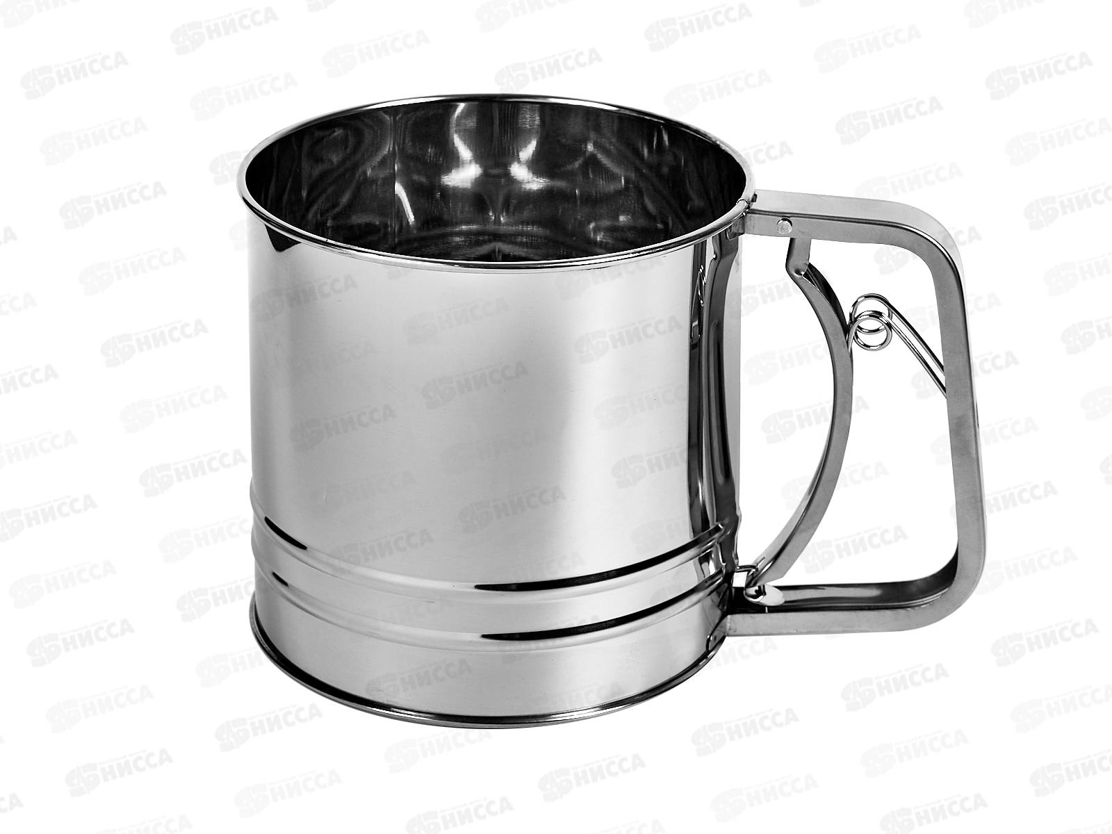 Кружка-сито для просеивания муки 700мл с двойным дном 40029 *12/48