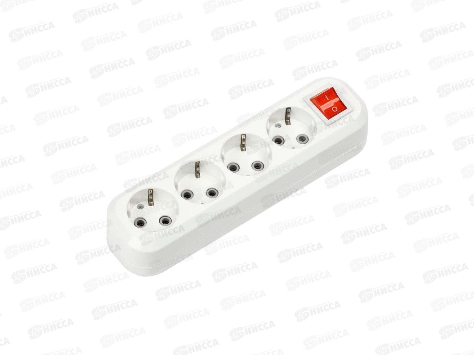 Колодка IN HOME УЗВ-4-GRAND 5240 четырехместная с/з и выключ.