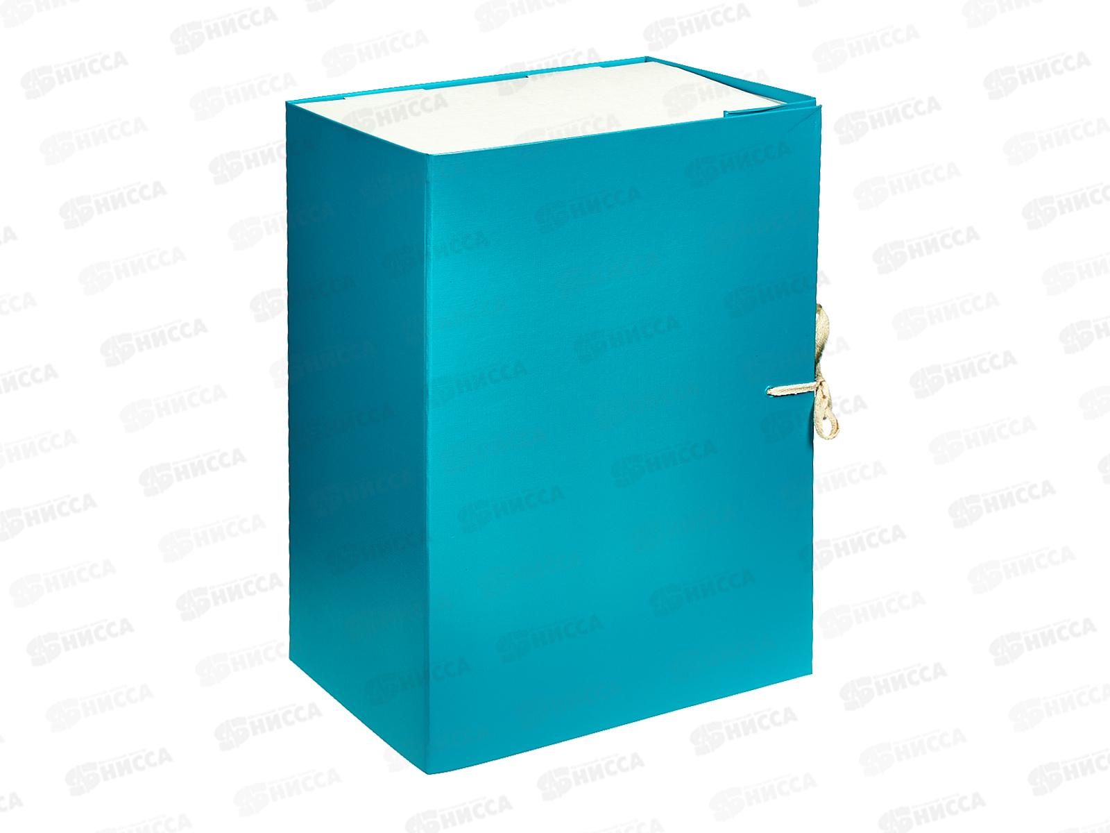 Папка арх. 15см Lamark складн.б/в.,бирюзовая, 0115 *25