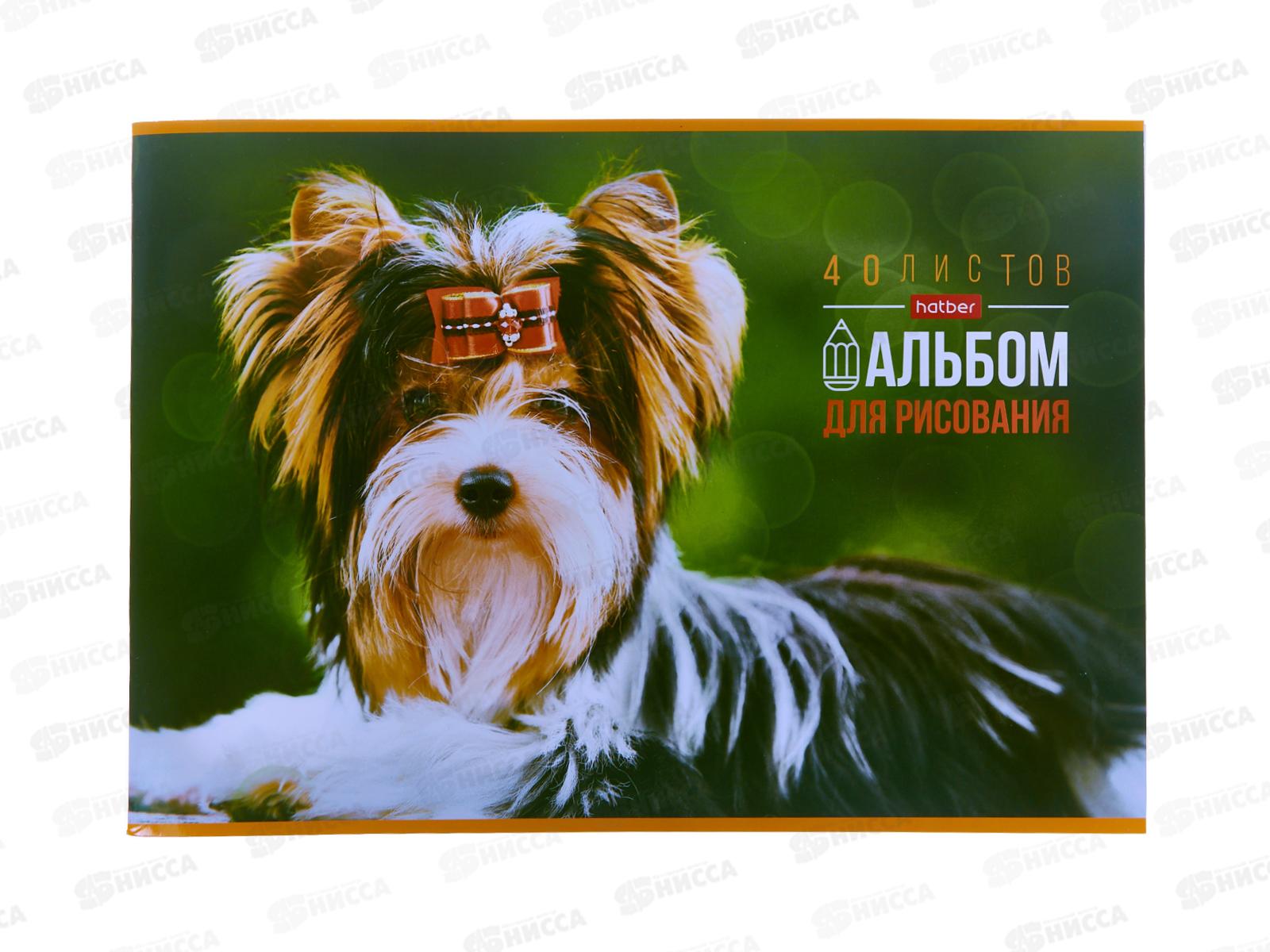 Альбом для рисования 40л Hatber Любимые питомцы,079741*7/35