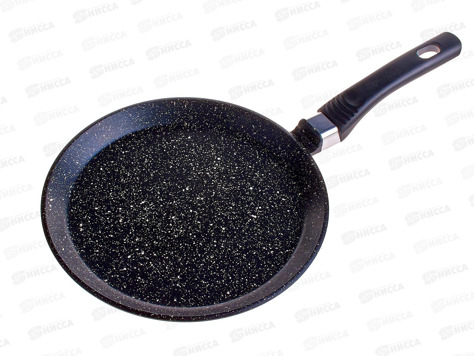 Сковорода блинная SA-FB-02-22 Каменная Black 22см литая черная