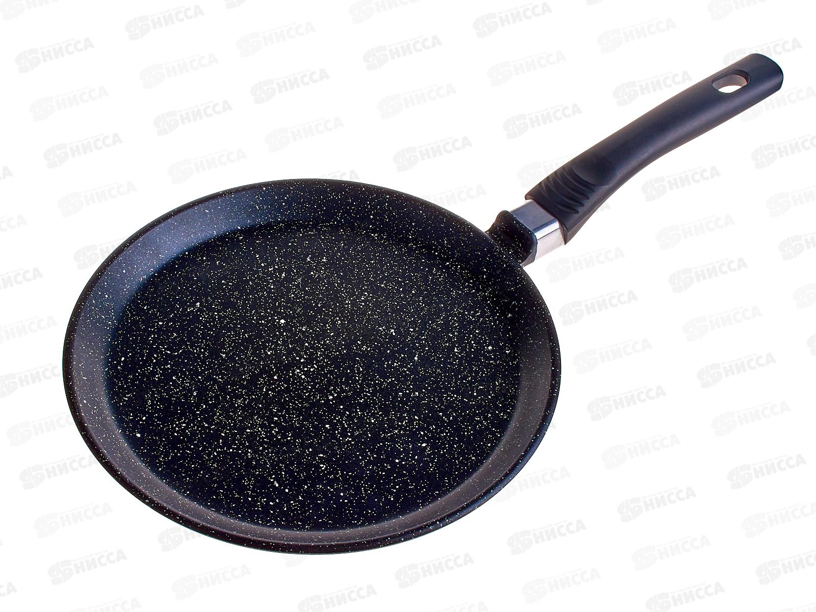 Сковорода блинная SA-FB-02-24 Каменная Black 24см литая черная