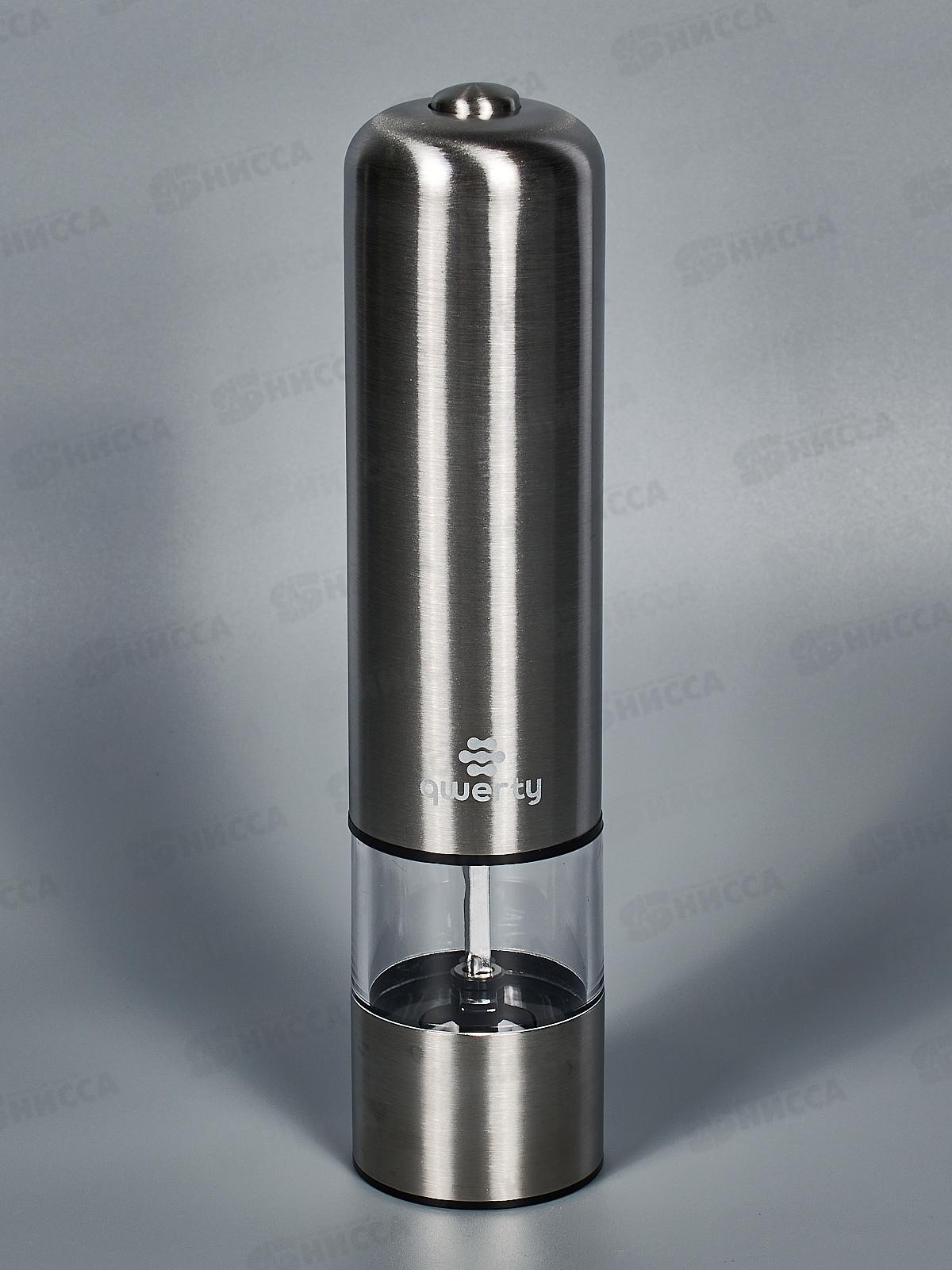 Электромельница перец/соль, металлическая, 5х23см, на батарейках 4хАА, 71002 QWERTY