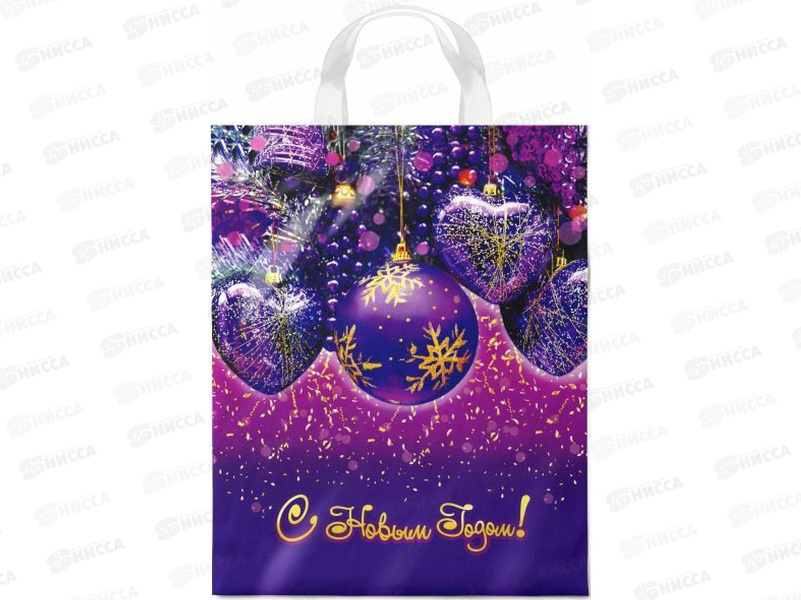 Пакет сумка  НГ 28*35 Искры *25/500