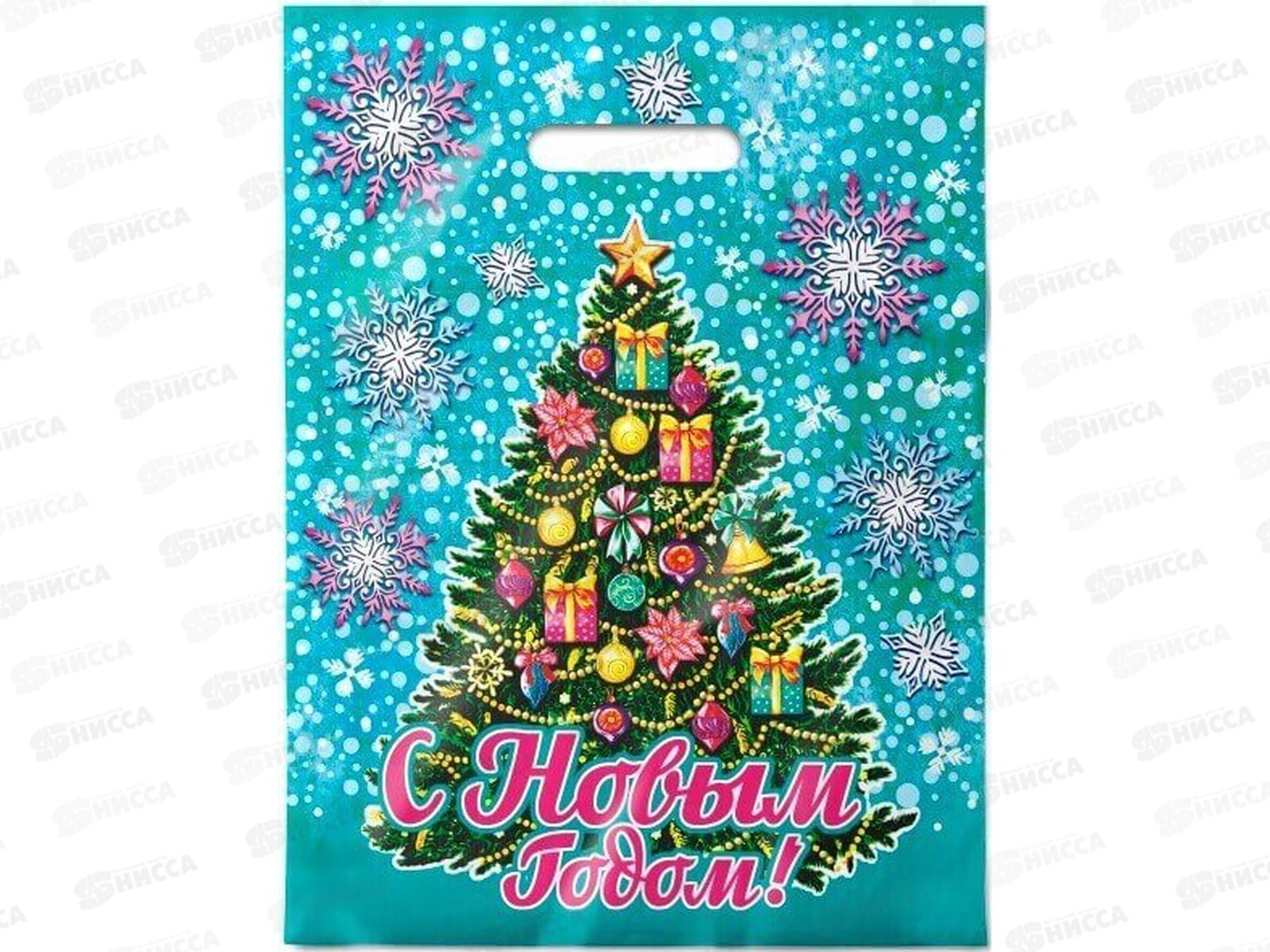 Пакет пробивной НГ 30*40 Нарядная зима *50/1000