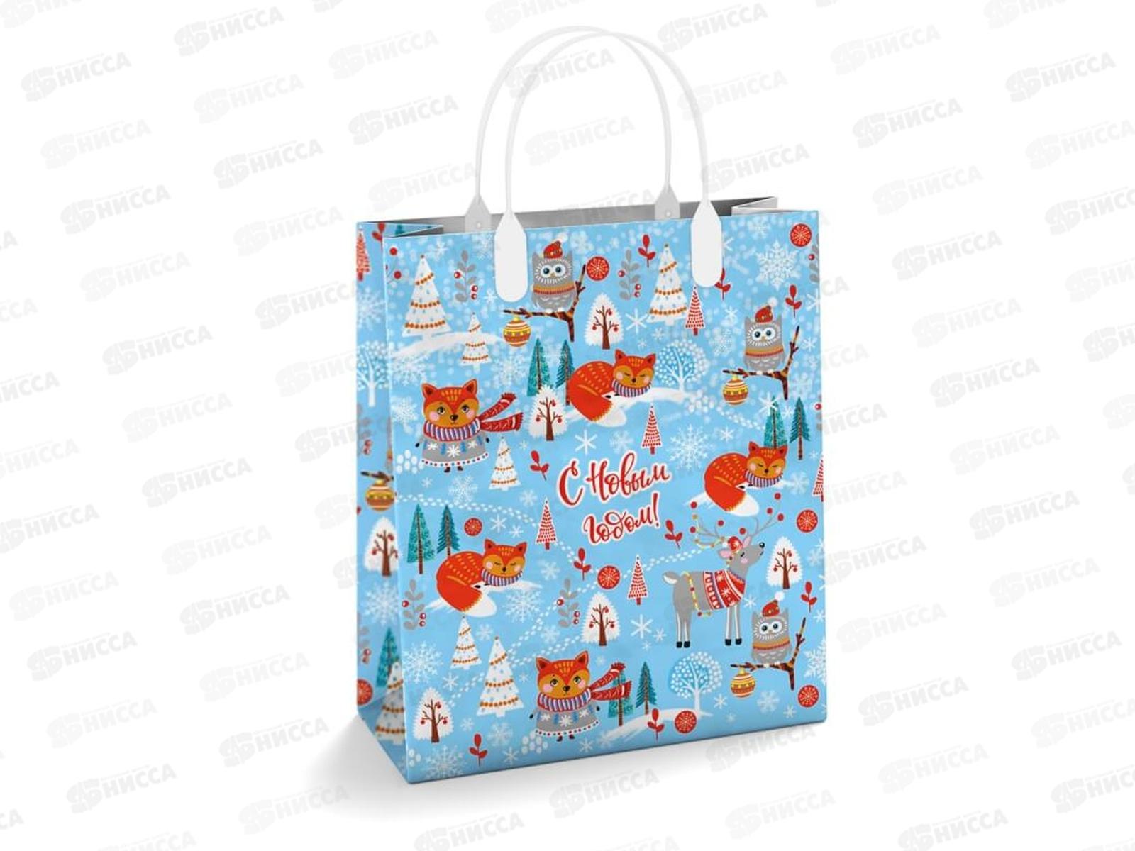 Сумочка пластиковая мягкий Новый Год 23*27 Холодок *40