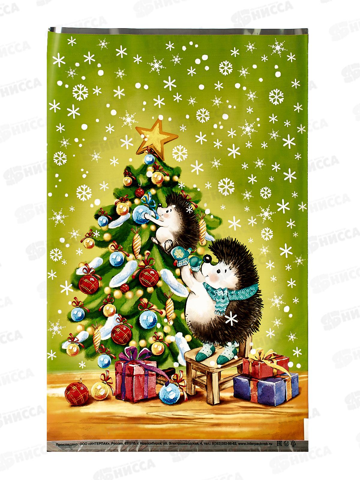 Пакет подарочный 25*40 Новый Год Елки-иголки *100/2000