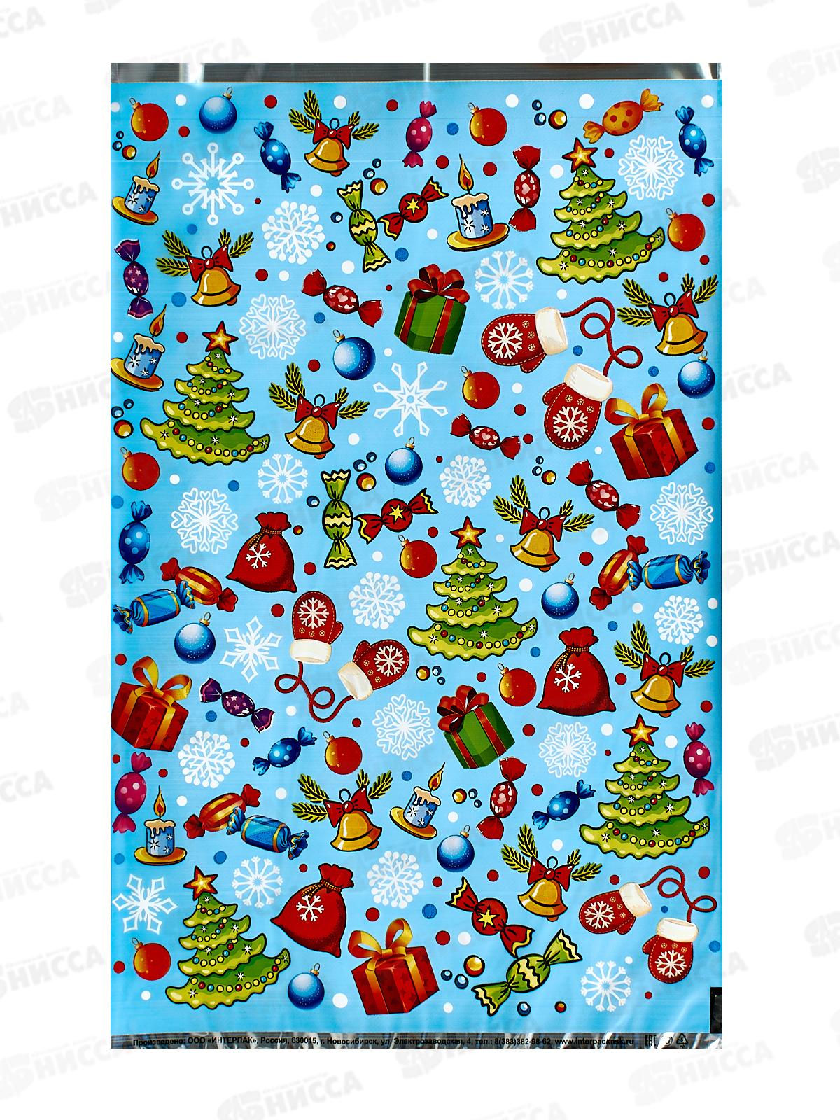 Пакет подарочный 25*40 Новый Год Конфеты *100/2000