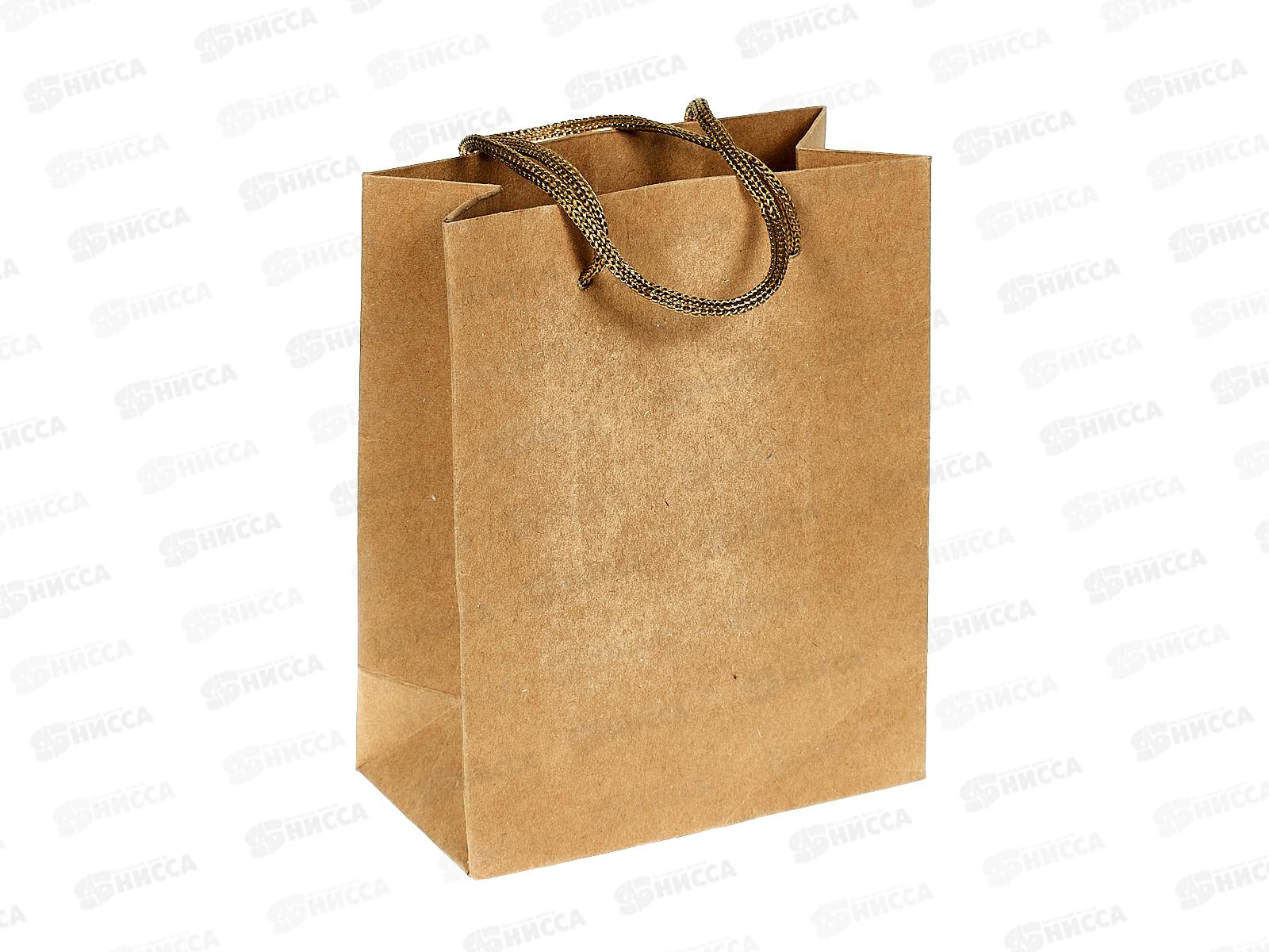 Пакет подарочный  крафт, 14*11*5см, без рисунка МС-4109