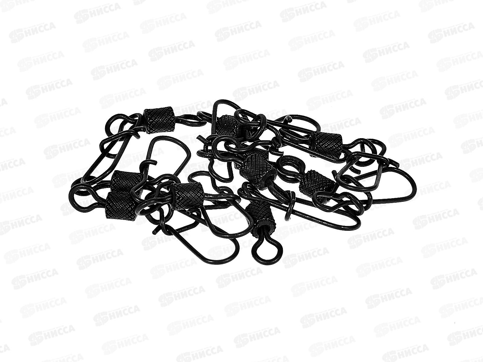 Вертлюг с застежкой Namazu Pro ROLLING цв. Carbon, р.2, test-65кг, кат