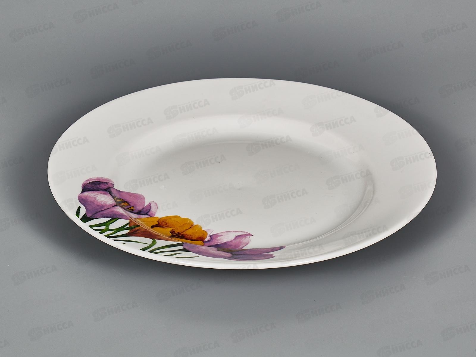 Тарелка мелкая 200мм Гладкий край Крокусы *30 111402
