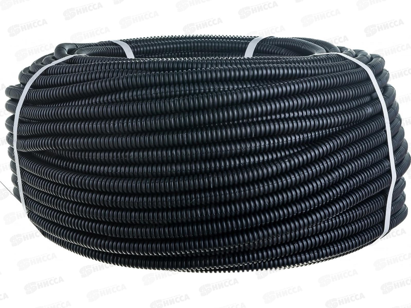 Труба гофрированная ПНД d16 с зондом (100м) черная, REXANT, 28-0016-3 *100