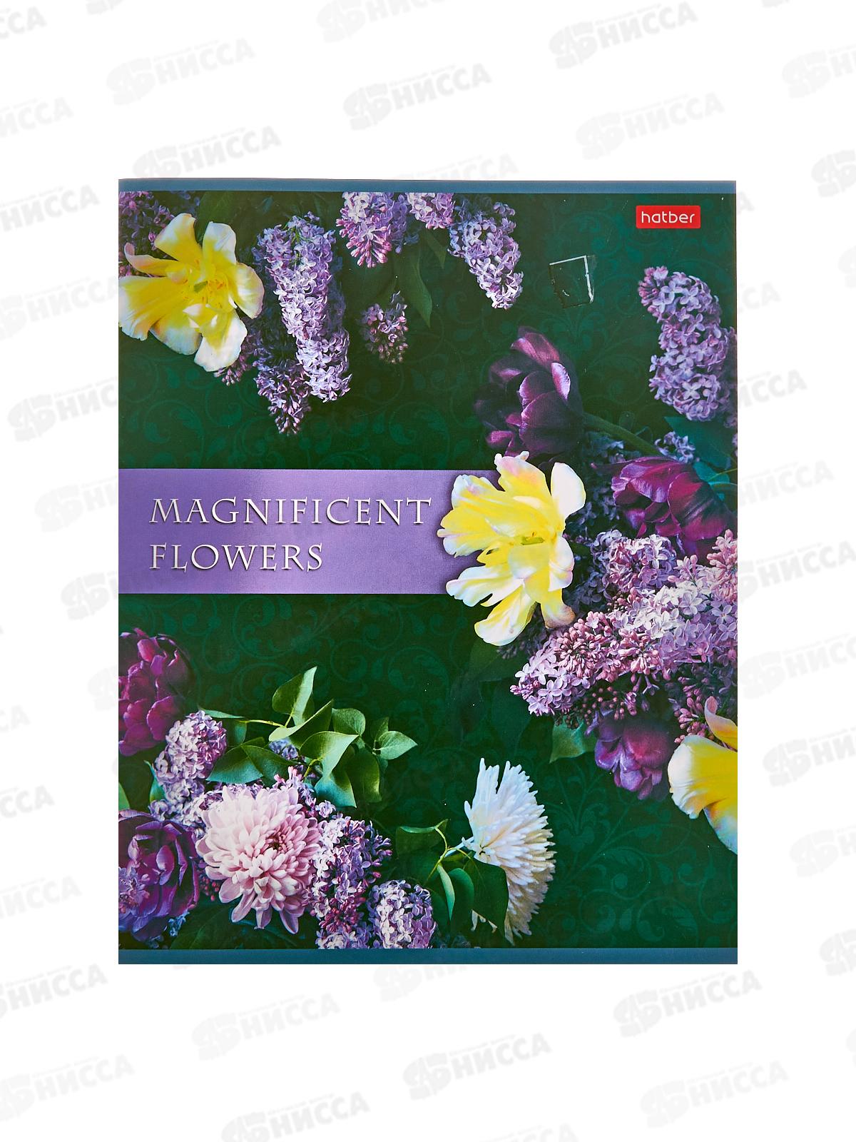 Тетрадь 80листов клетка  Hatber Роскошные цветы, 080249 *7/70