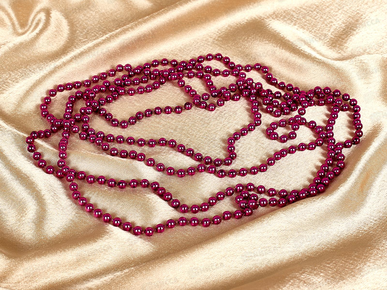 Бусы на елку 2,7м &quotШарик&quot фуксия 556-340