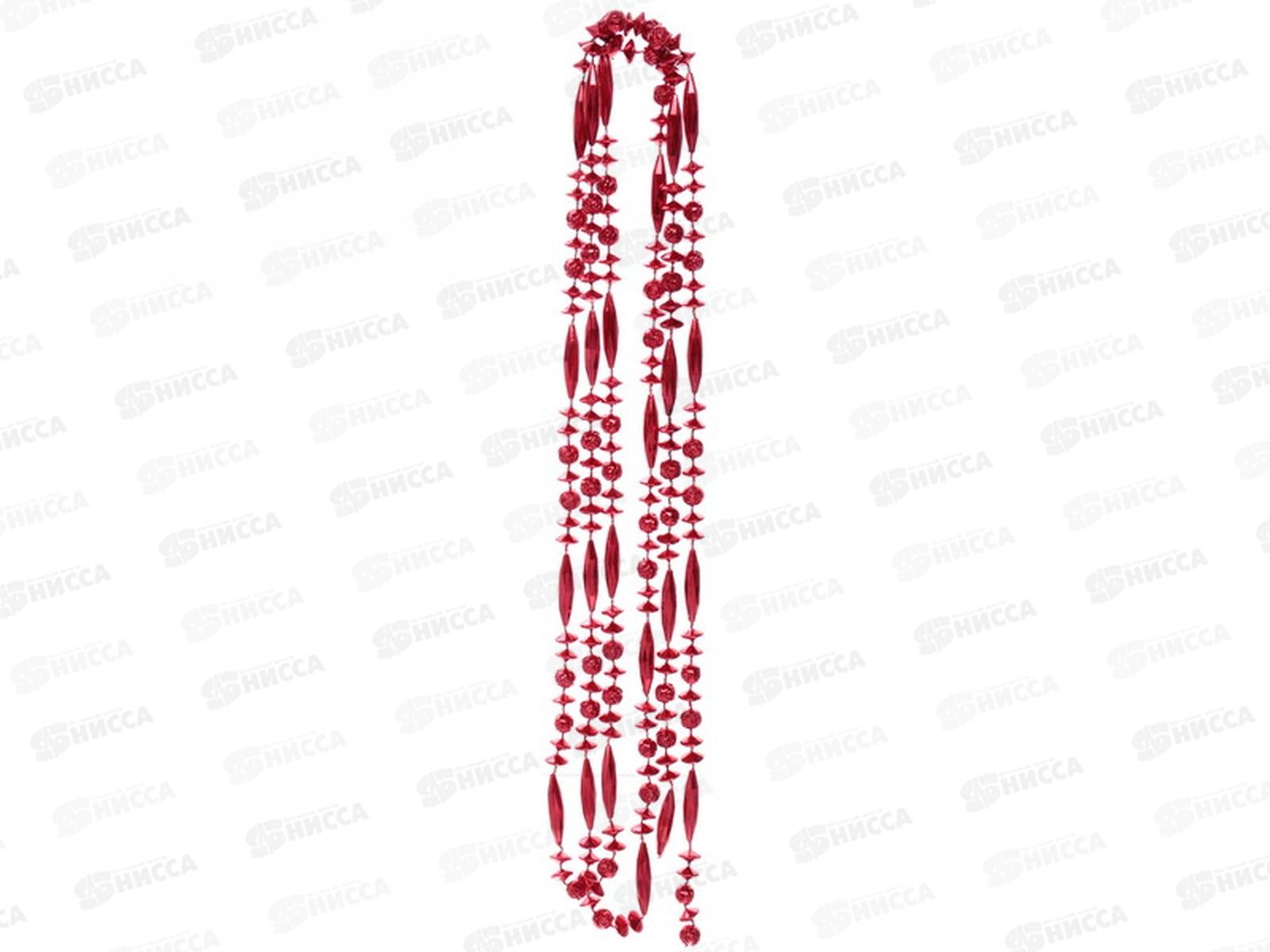 Бусы на елку 2м &quotБриллианты&quot красный 556-301