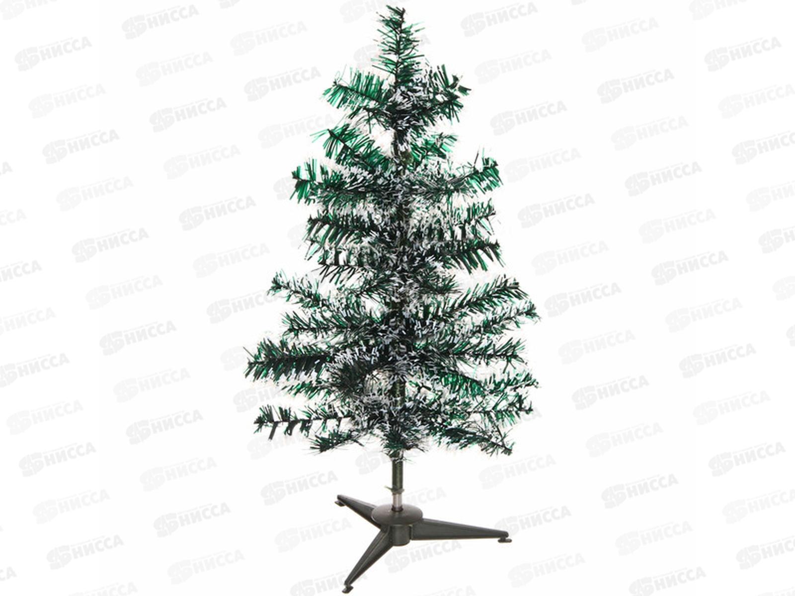 Ель 60см "Метелица" ПВХ 60 веток белый иней 200-121