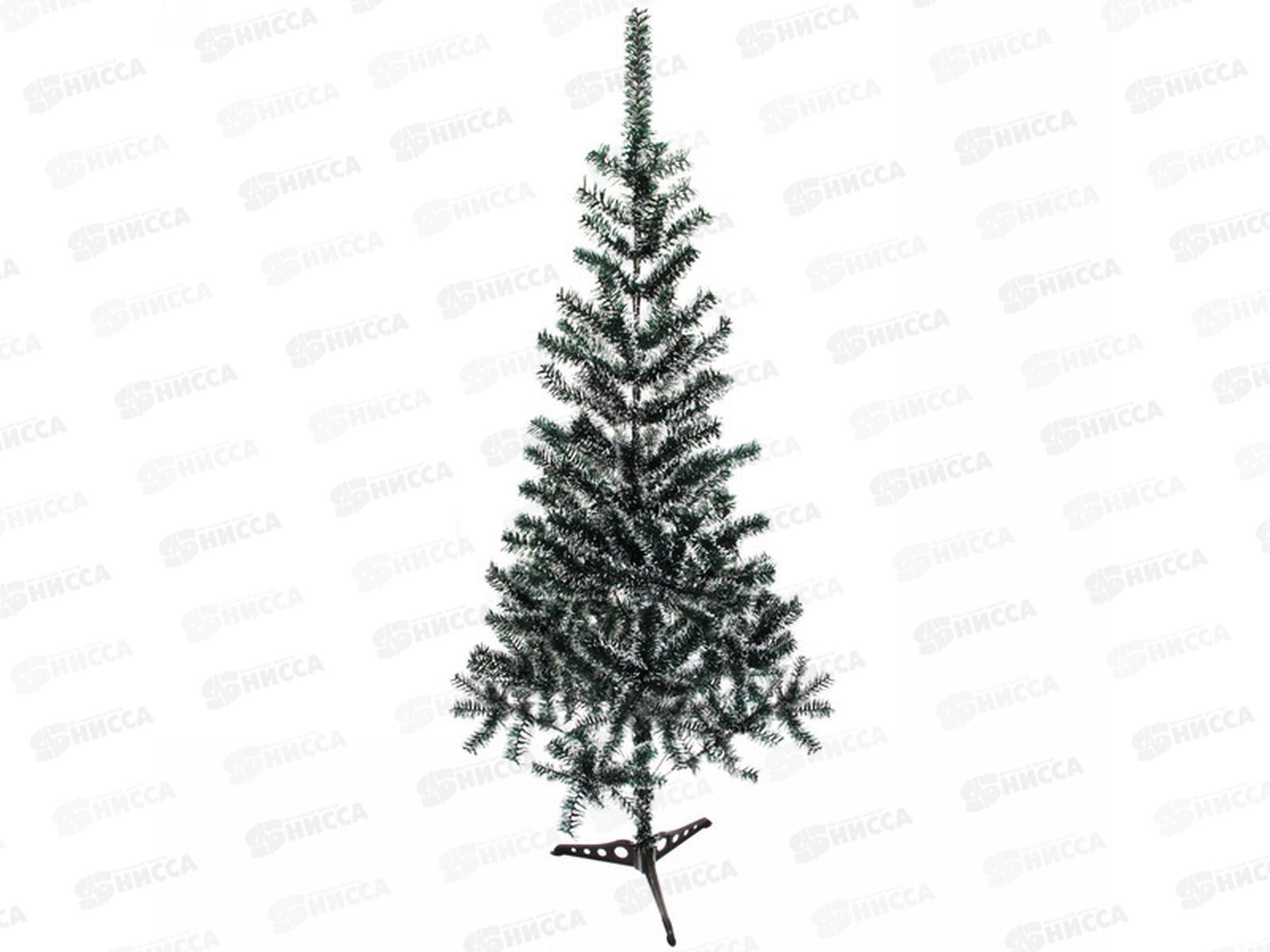 Ель 120см "Метелица" ПВХ 120 веток белый иней 184-106