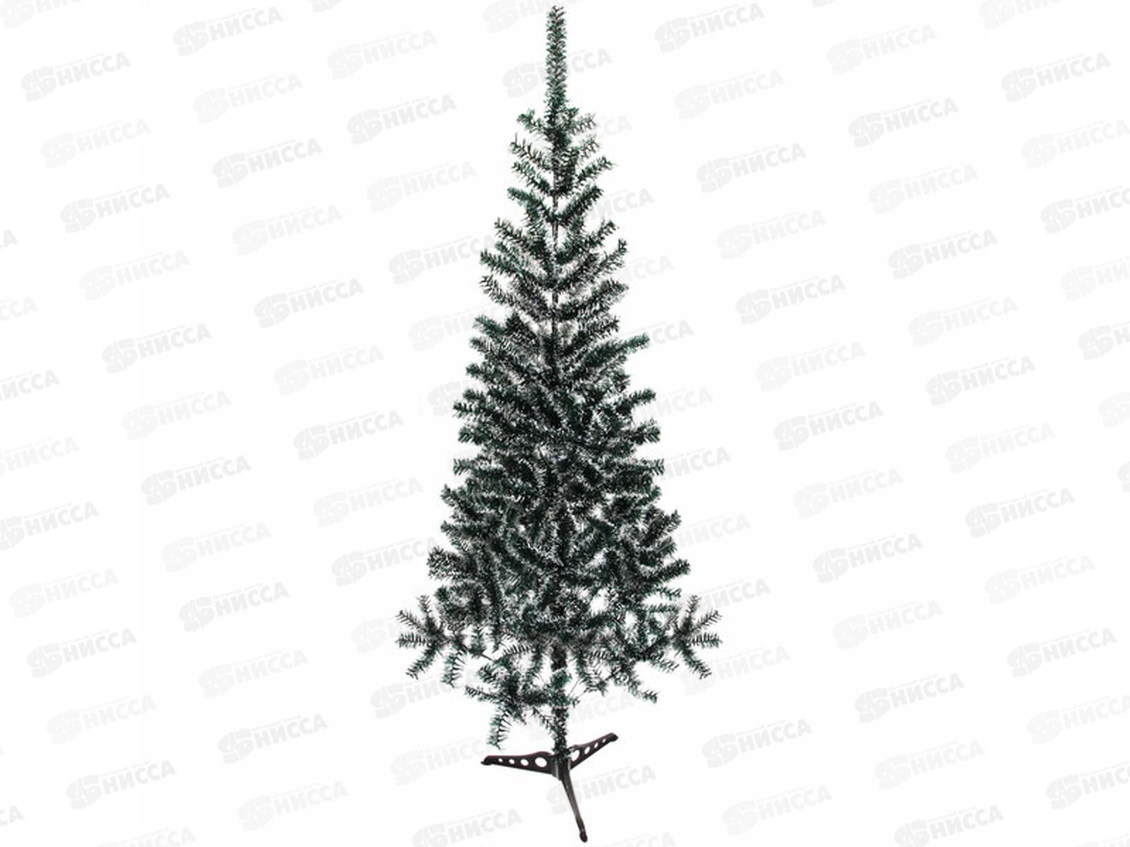 Ель 180см "Метелица" ПВХ 320 веток белый иней 184-711