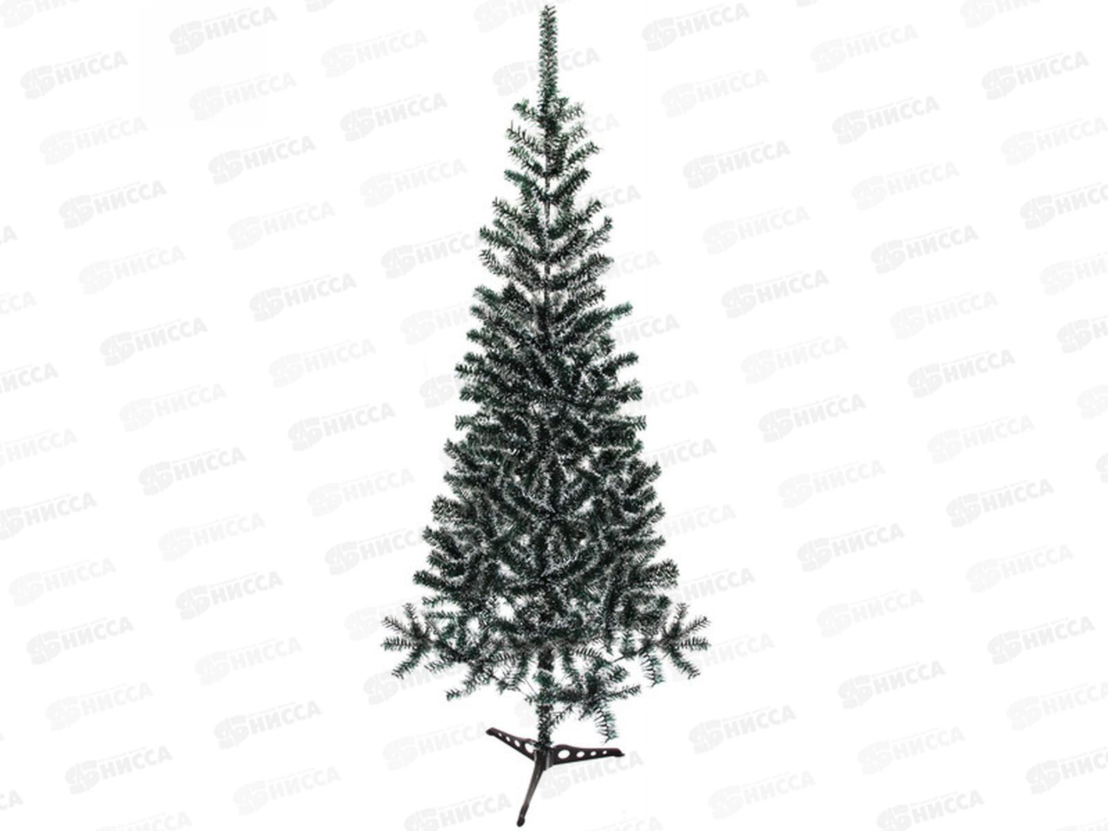 Ель 210см "Метелица" ПВХ 400 веток белый иней 200-123