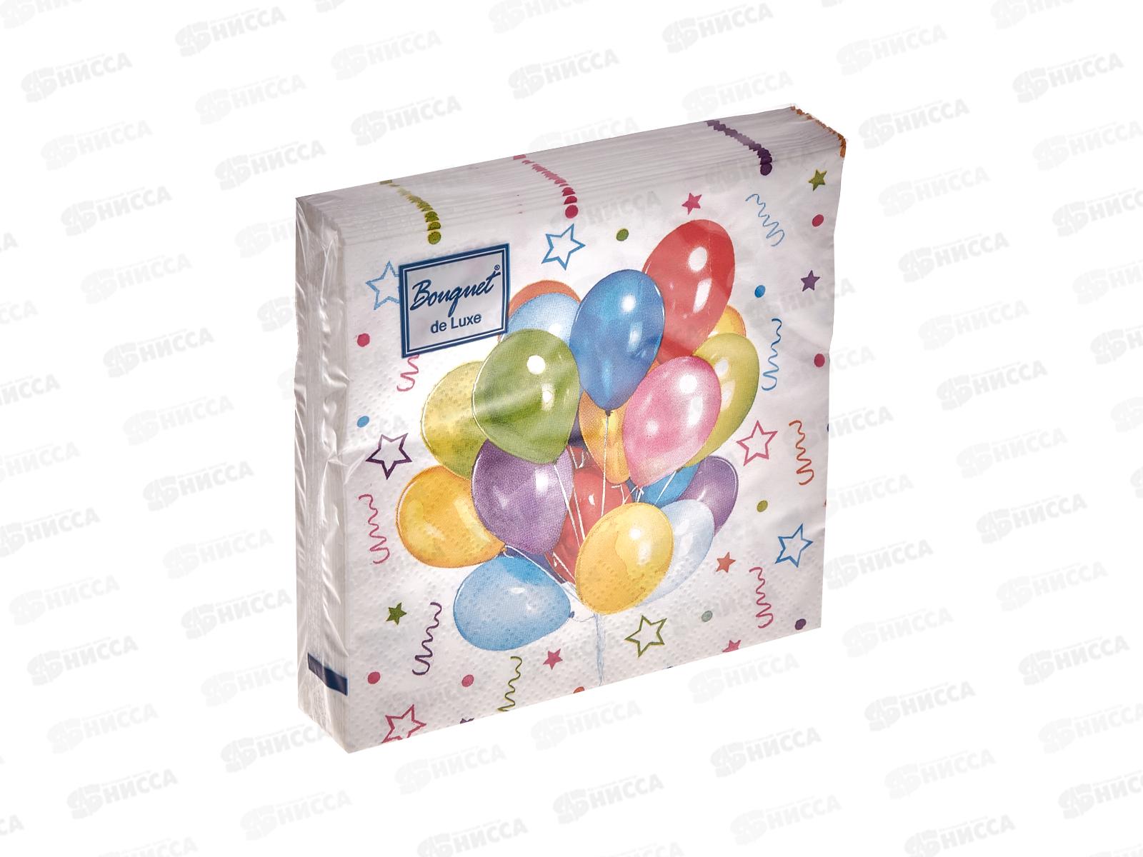 Салфетки 3 слойные 25 листов 24*24 Bouquet de Luxe Веселый праздник,37093*15