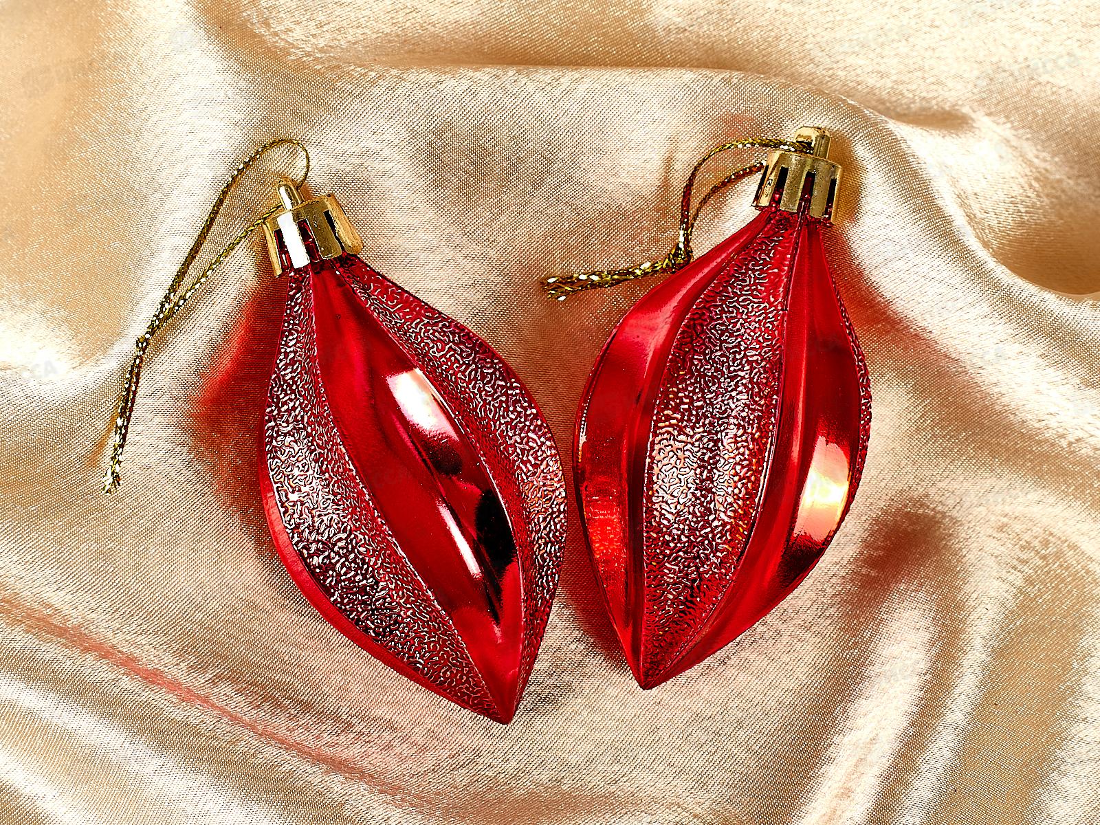 Набор елочных украшений 2шт Таинственное очарование 8см капля 916-899