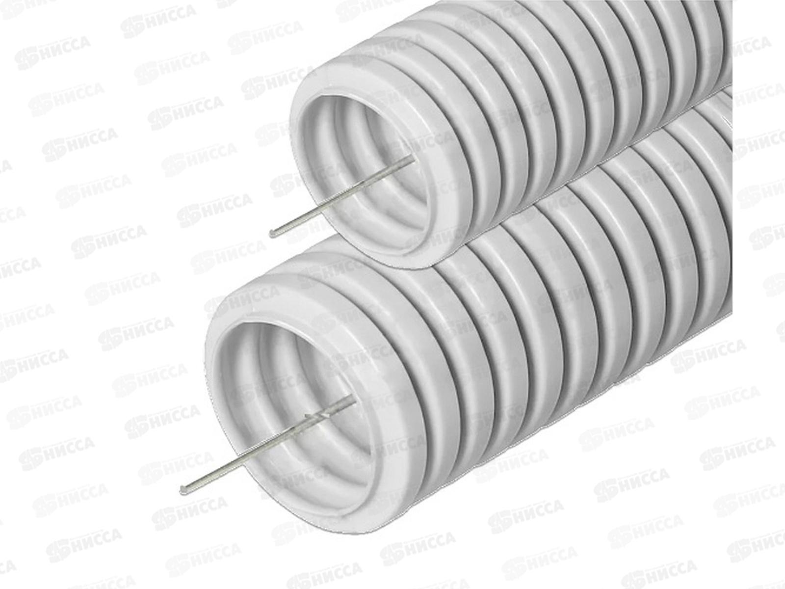 Труба гофрированная ПВХ d40 с зондом (15м) AGIS Profile серая *15