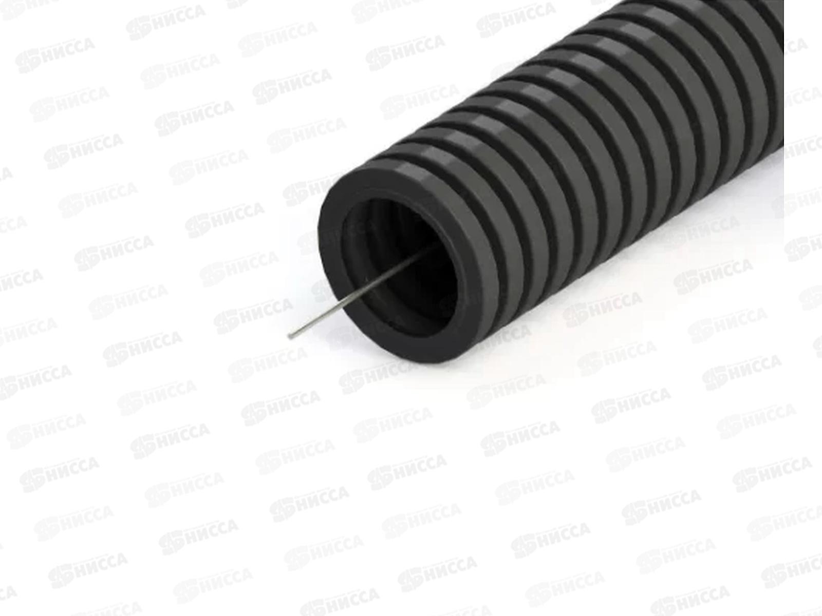 Труба гофрированная ПНД d25 с зондом (50м) AGIS Profile черная *50