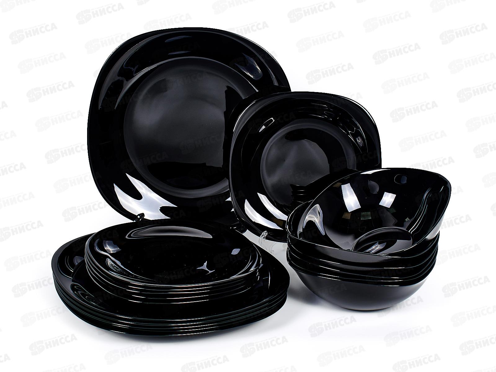 Набор столовый 18пр. Луна черная 100ч-18л