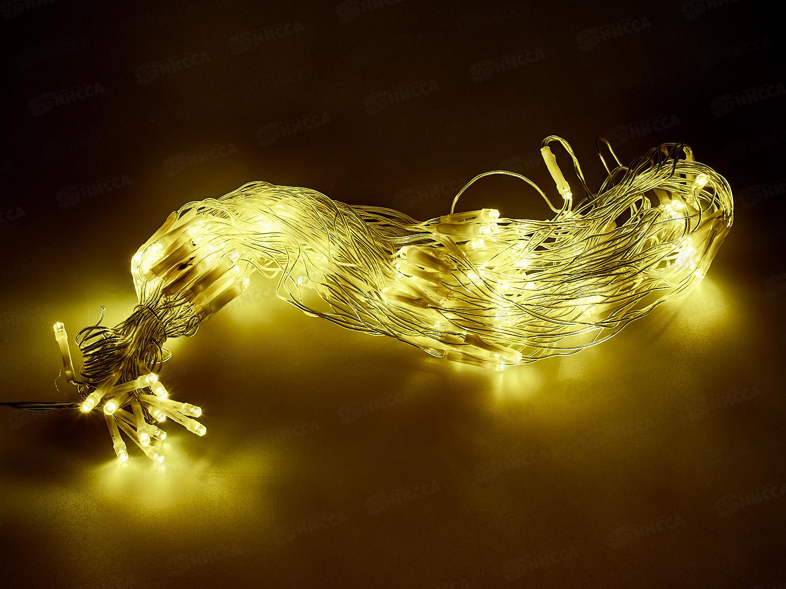 Гирлянда 1,5*1,5м Сетка 120 белых ламп 8 реж НУ-3655