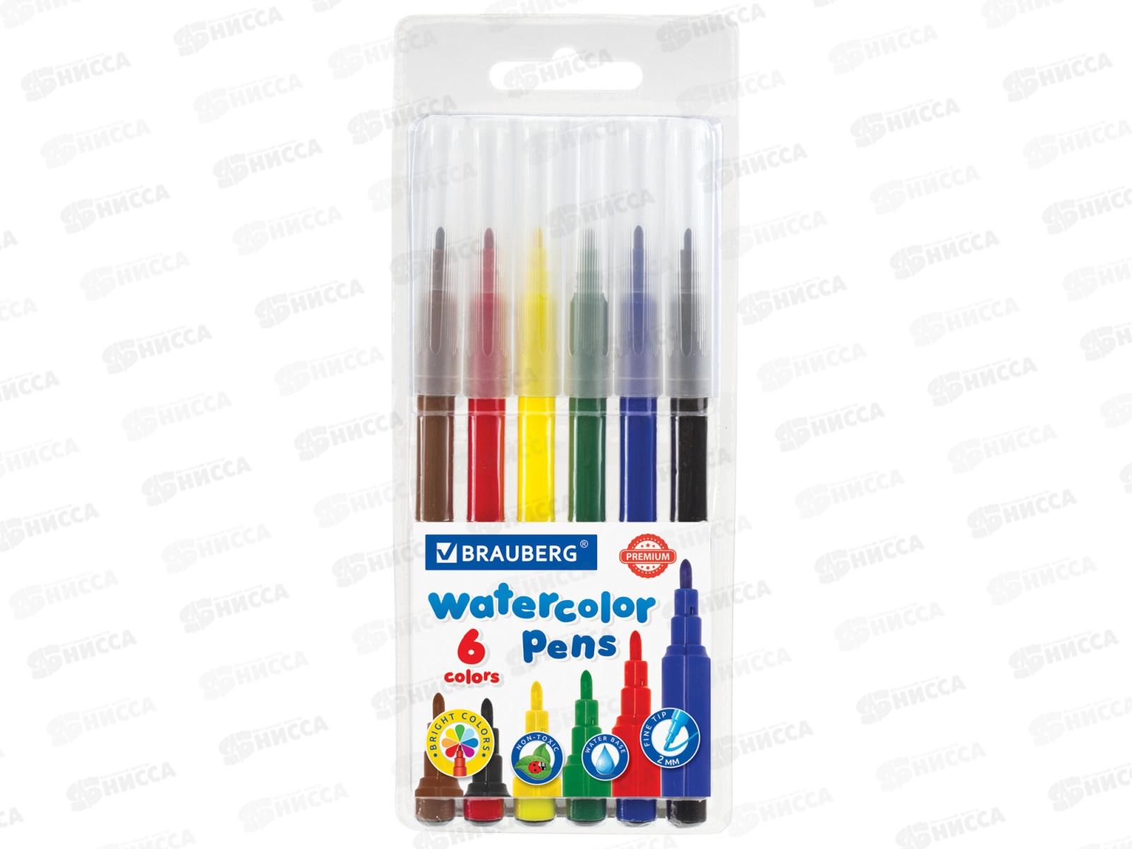 Фломастеры 6 цветов BRAU классические premium,151933 *48/480