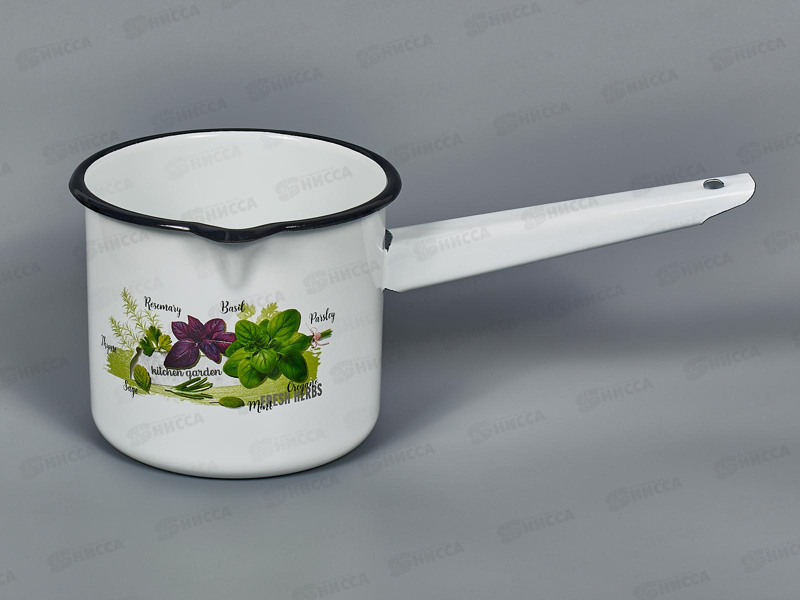 Ковш 1,4л со сливом длинная ручка 01-2009/4 Базилик *6