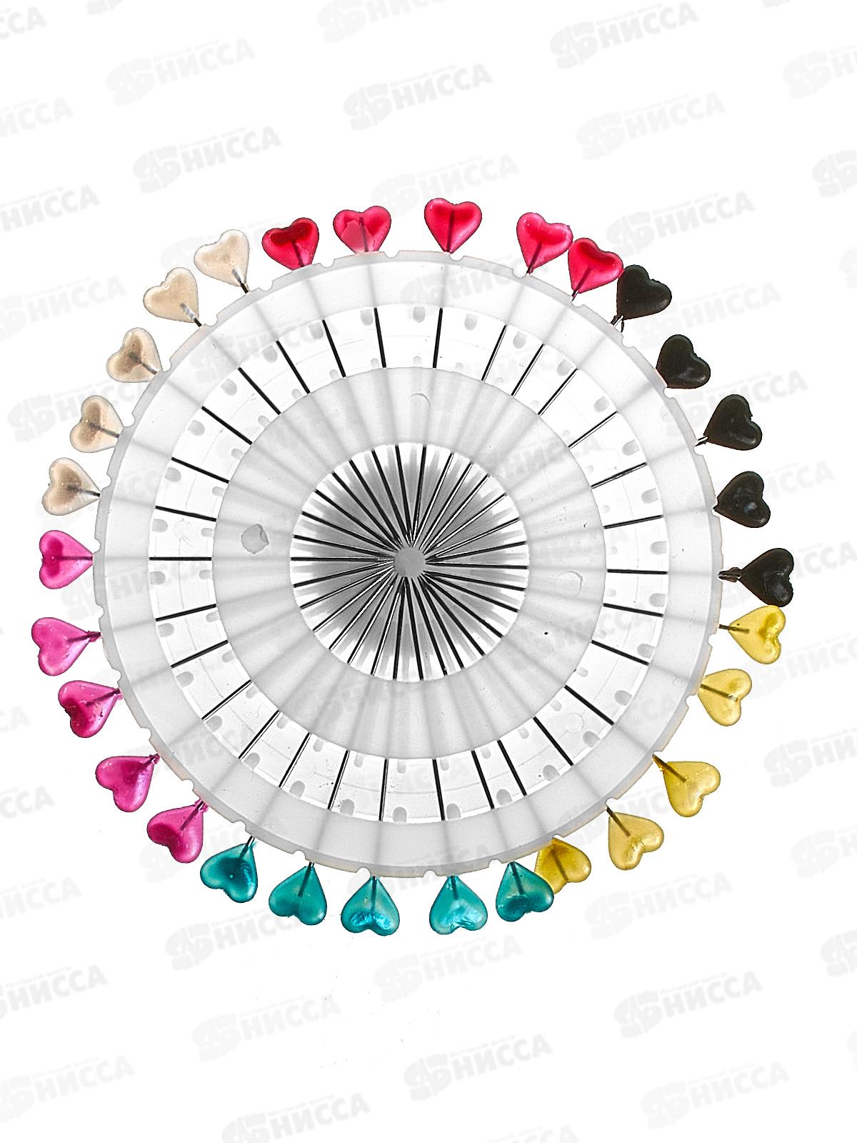 Булавки &quotFavorite Hous&quot 30шт сердечки 5,5см 460-141