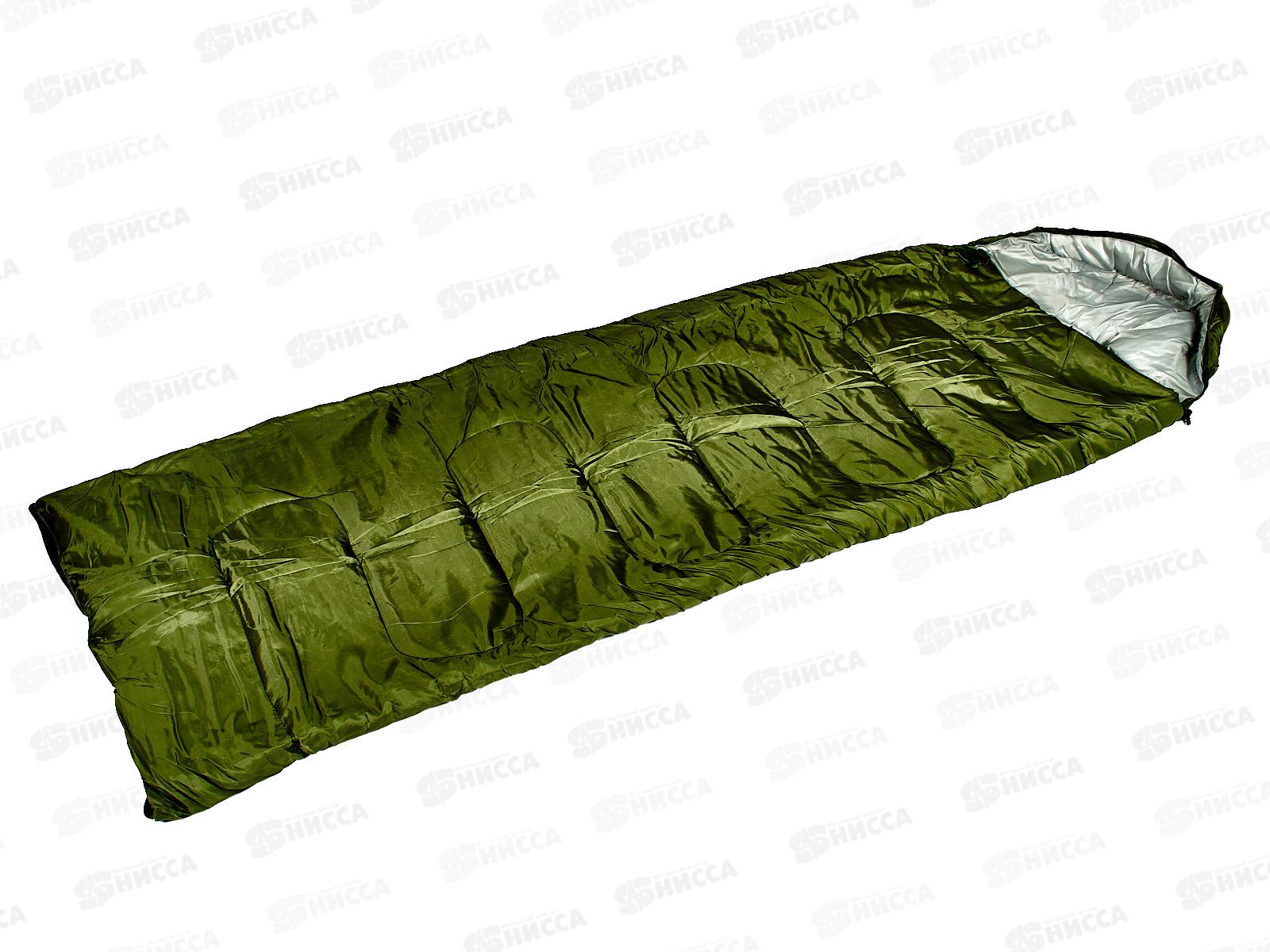 Спальный мешок, цвет зеленый, 190х75х30см, 500г/м2, AL-8597-7