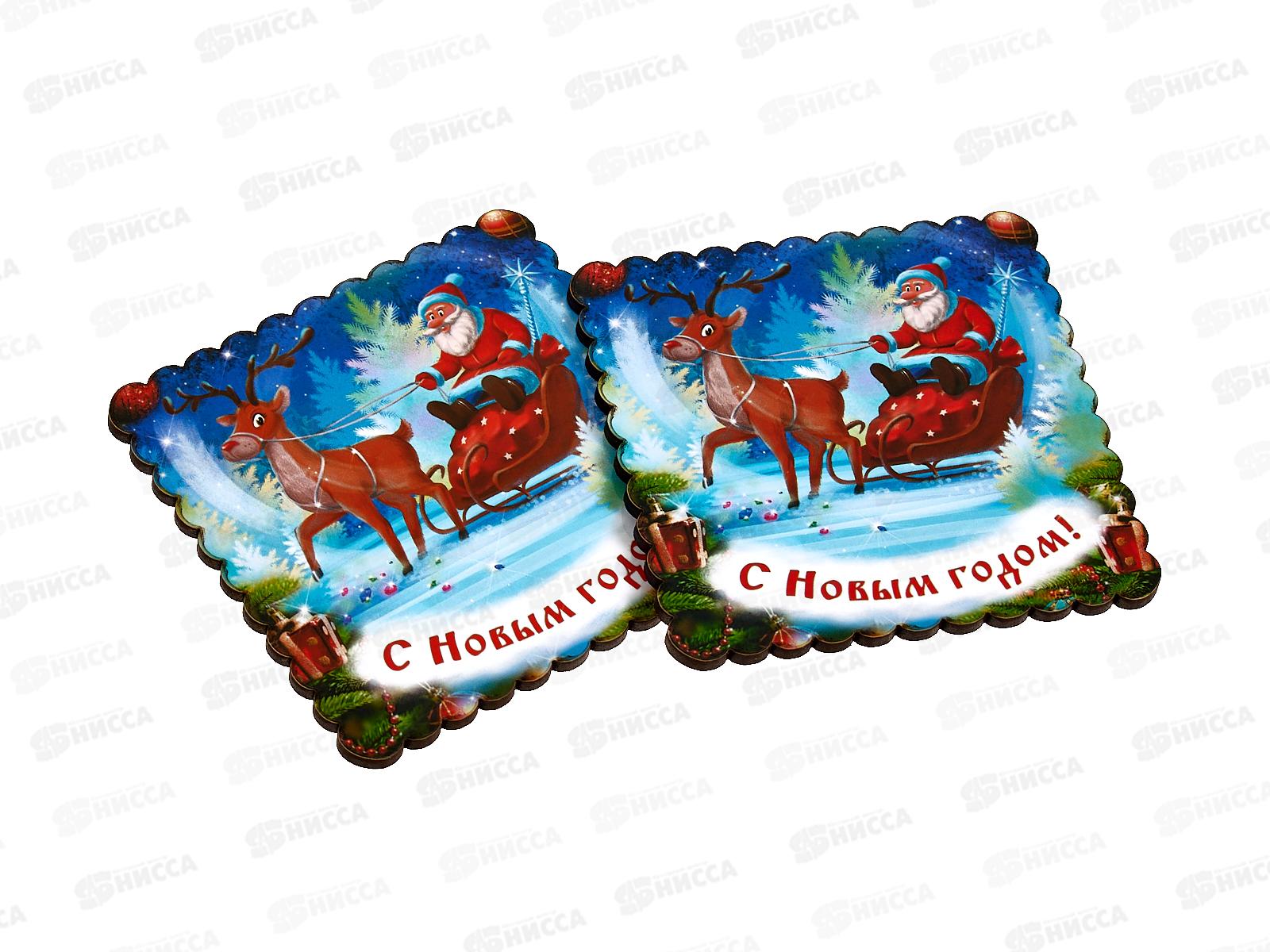 Подставка под кружку (2шт) "Дед Мороз и олень" ПК-18