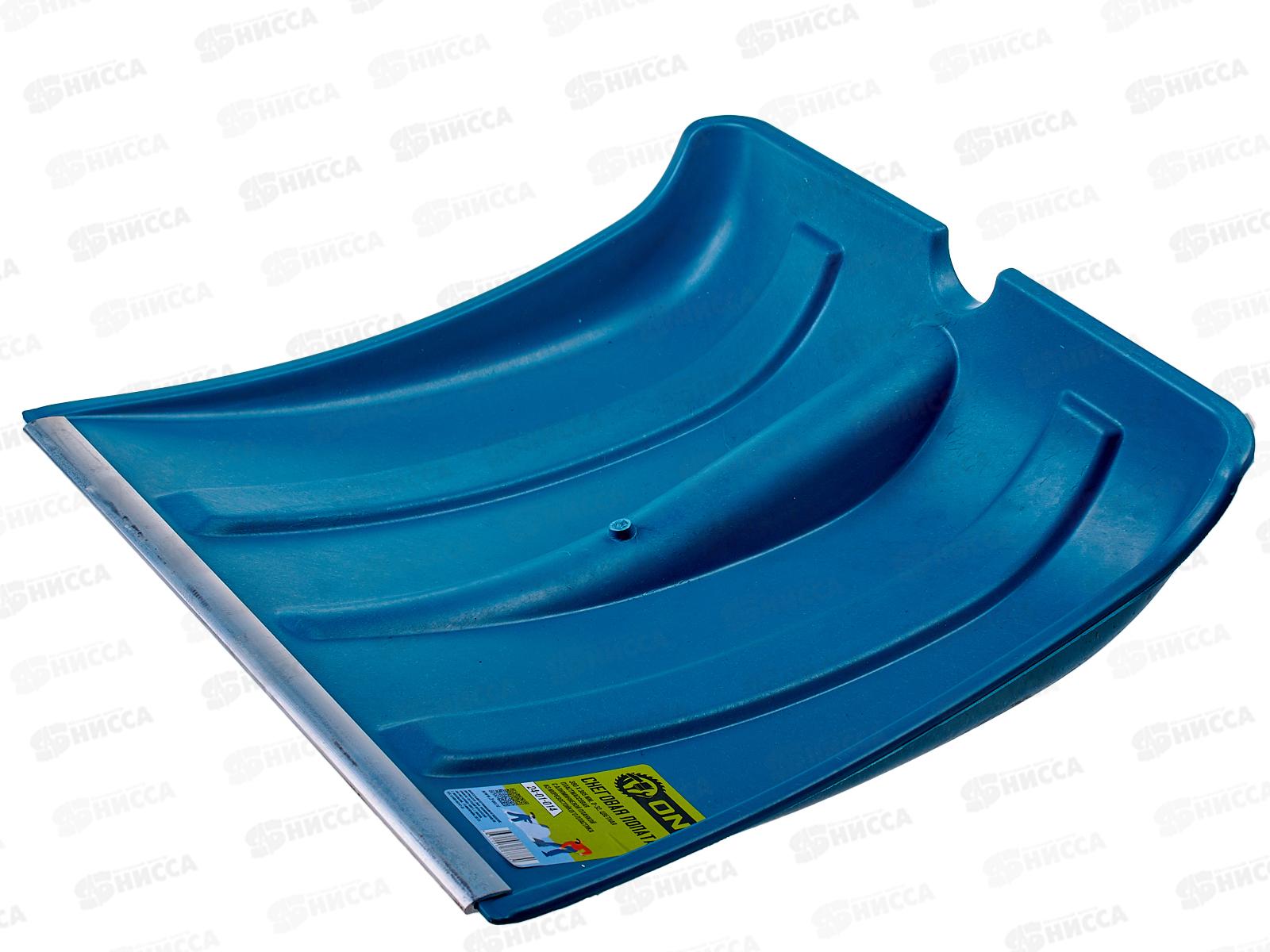 Лопата д/снега 380*365мм пластмассовая с ал.планкой  цветная   *10