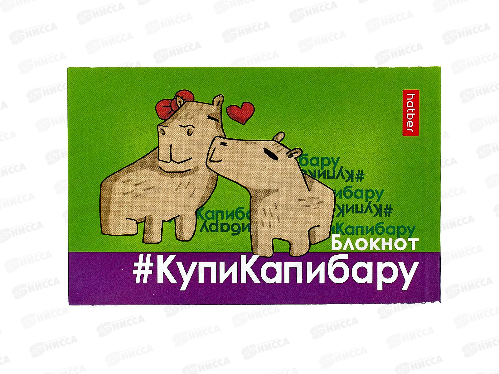 Блокнот 48л Hatber А7 КупиКапибару 083531