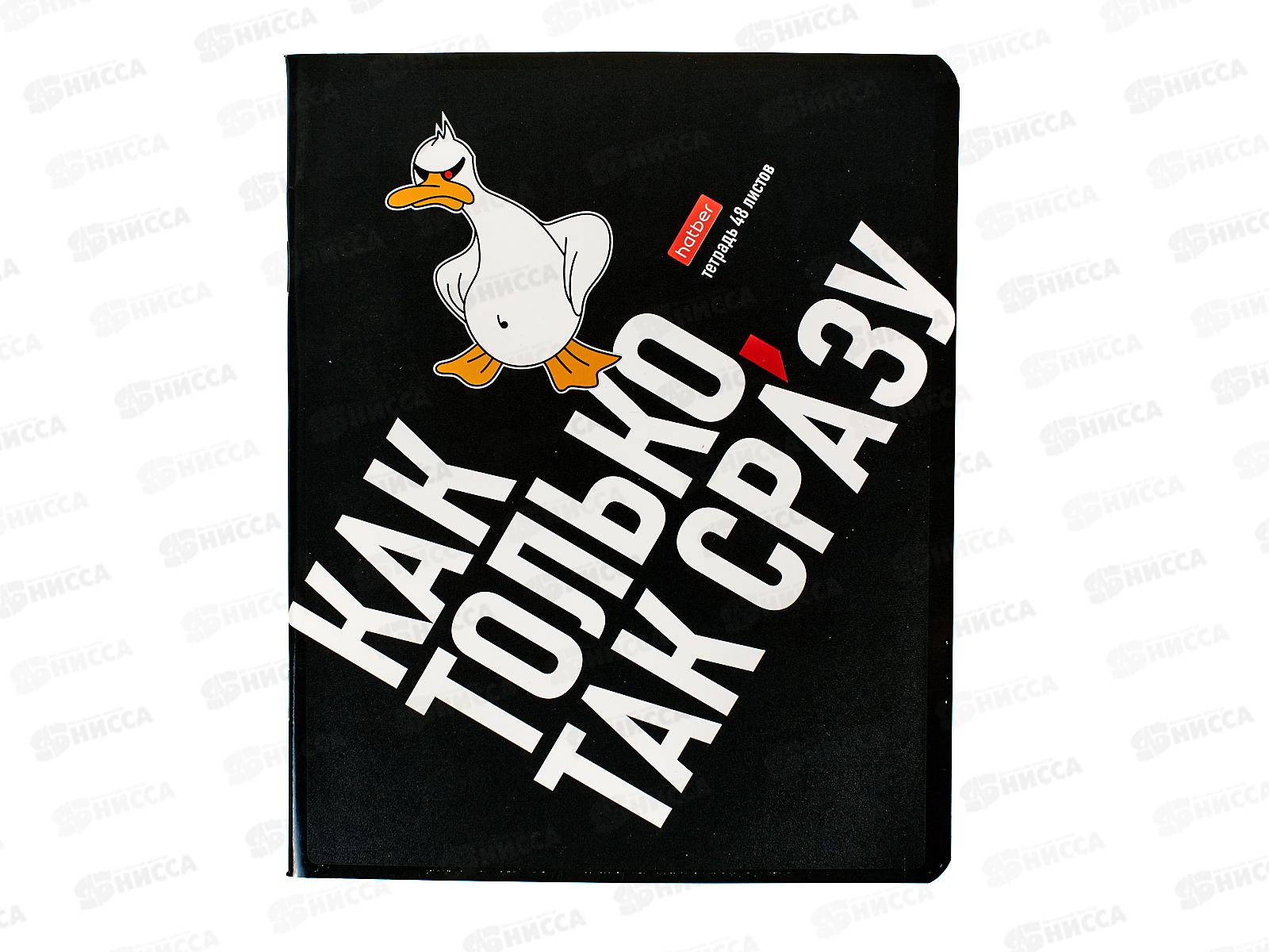 Тетрадь 48 листов клетка  Hatber Гусь умный 078540 *5/60