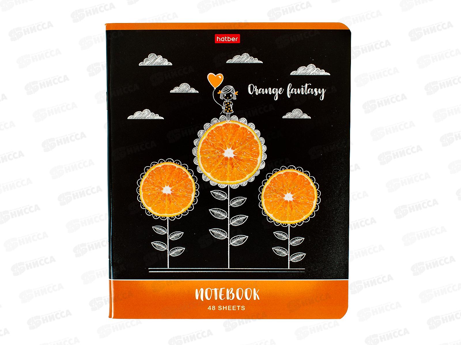 Тетрадь 48листов клетка  Hatber Апельсиновые мечты 082807*10/100