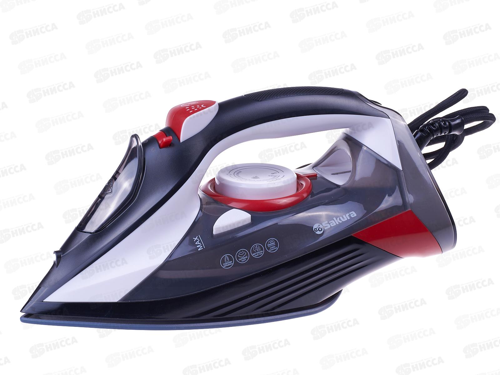 Утюг электрический SA-3067CBR 2400Вт керамика  самоочиститель