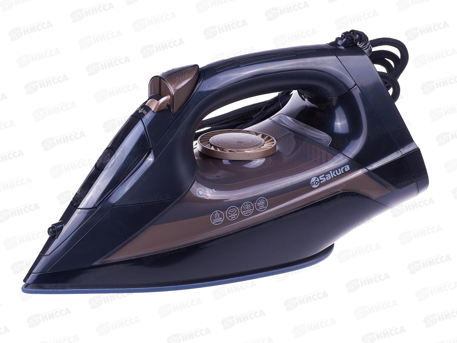 Утюг электрический SA-3068CBK 2400Вт керамика  самоочиститель