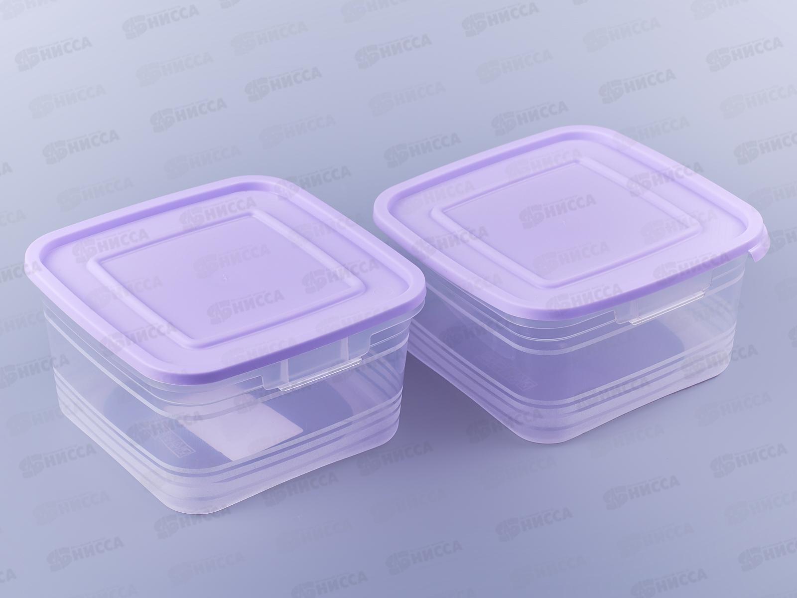 Набор контейнеров для СВЧ 1л (2шт) Сиеста, А9002 (Ангора) *36