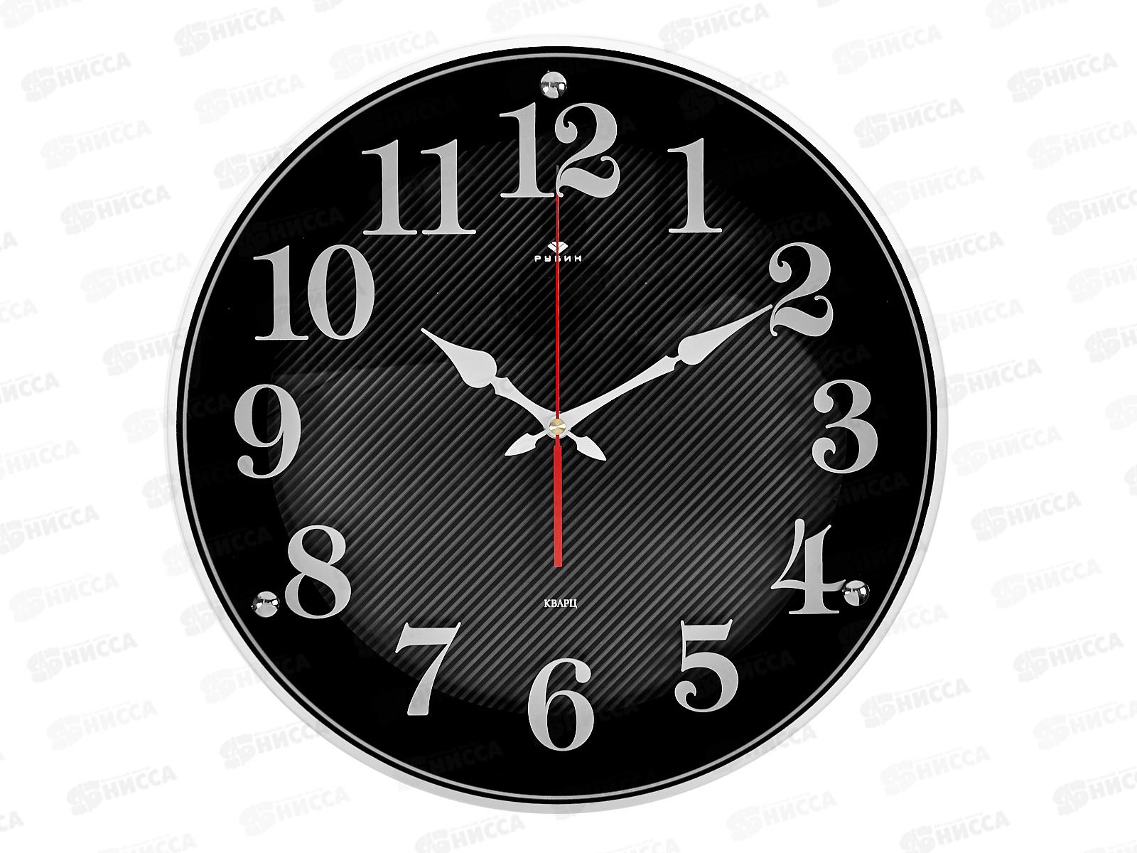 Часы настенные &quot21 Век" 4040-1242В Классика в полоску корпус черный